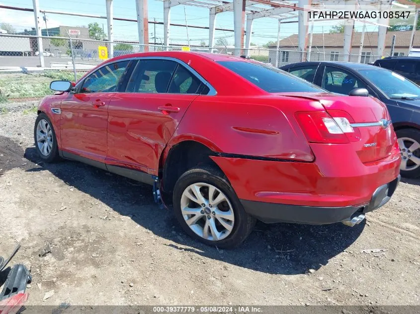 2010 Ford Taurus Sel VIN: 1FAHP2EW6AG108547 Lot: 39377779