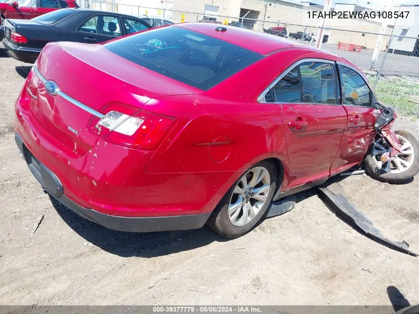 2010 Ford Taurus Sel VIN: 1FAHP2EW6AG108547 Lot: 39377779