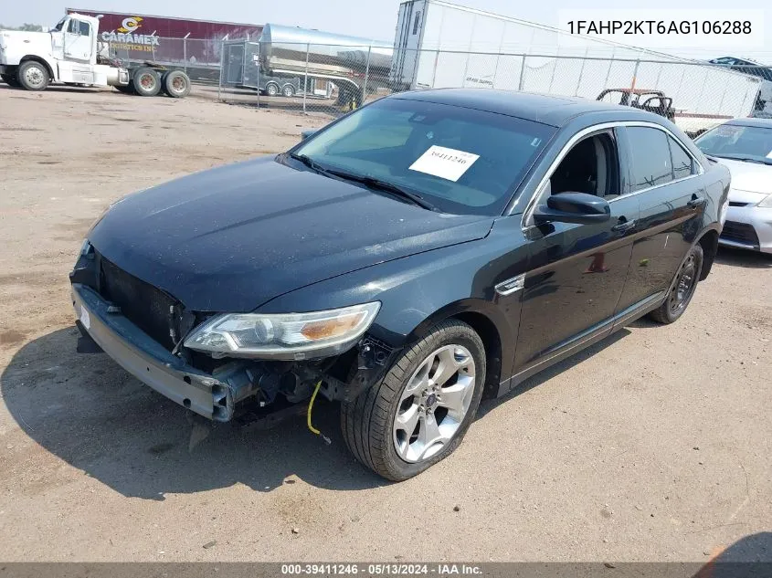 2010 Ford Taurus Sho VIN: 1FAHP2KT6AG106288 Lot: 39411246