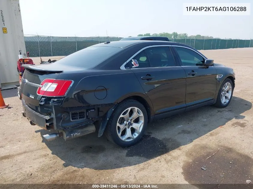 2010 Ford Taurus Sho VIN: 1FAHP2KT6AG106288 Lot: 39411246