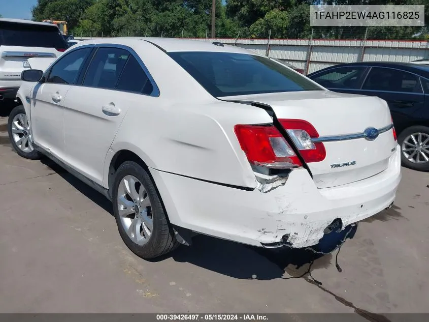 2010 Ford Taurus Sel VIN: 1FAHP2EW4AG116825 Lot: 39426497