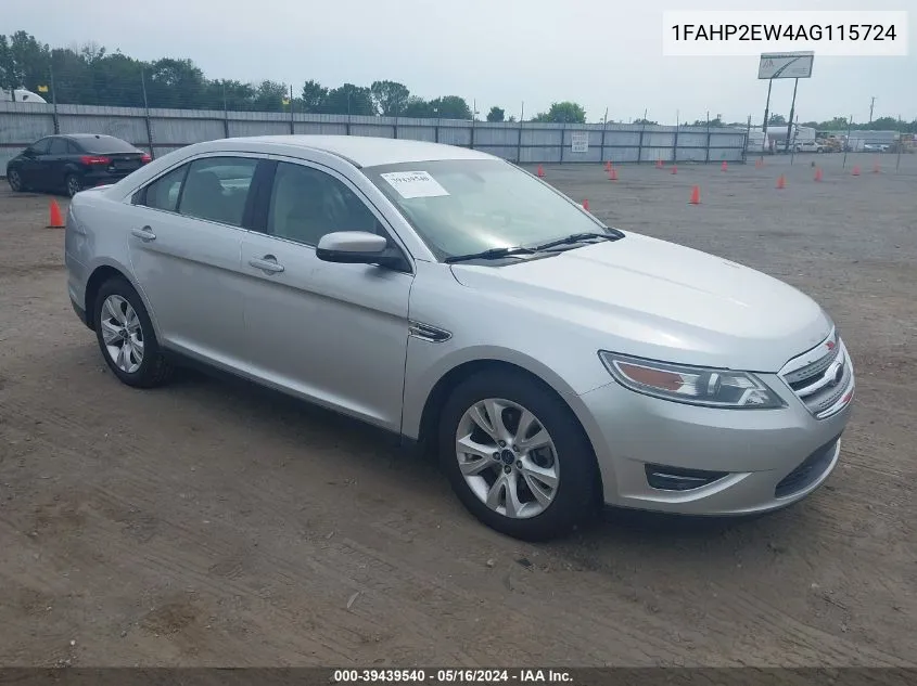 2010 Ford Taurus Sel VIN: 1FAHP2EW4AG115724 Lot: 39439540