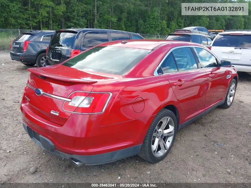 2010 Ford Taurus Sho VIN: 1FAHP2KT6AG132891 Lot: 39463041