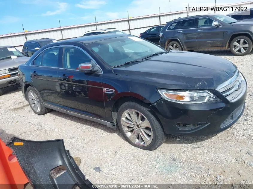 2010 Ford Taurus Limited VIN: 1FAHP2FW8AG117992 Lot: 39624310