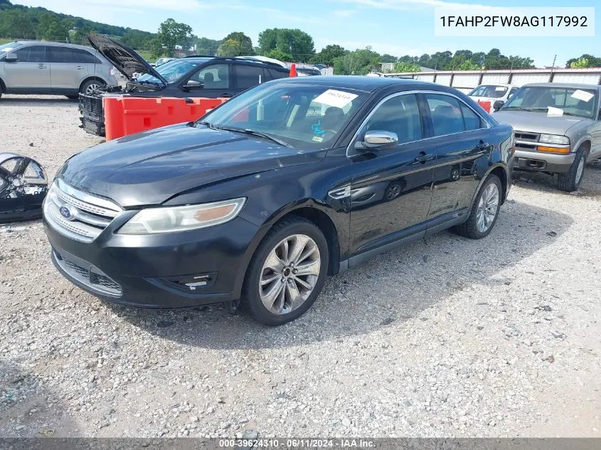 2010 Ford Taurus Limited VIN: 1FAHP2FW8AG117992 Lot: 39624310