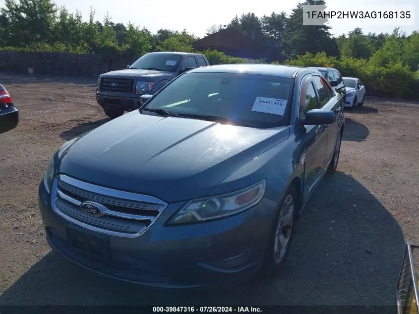 2010 Ford Taurus Sel VIN: 1FAHP2HW3AG168135 Lot: 39847316