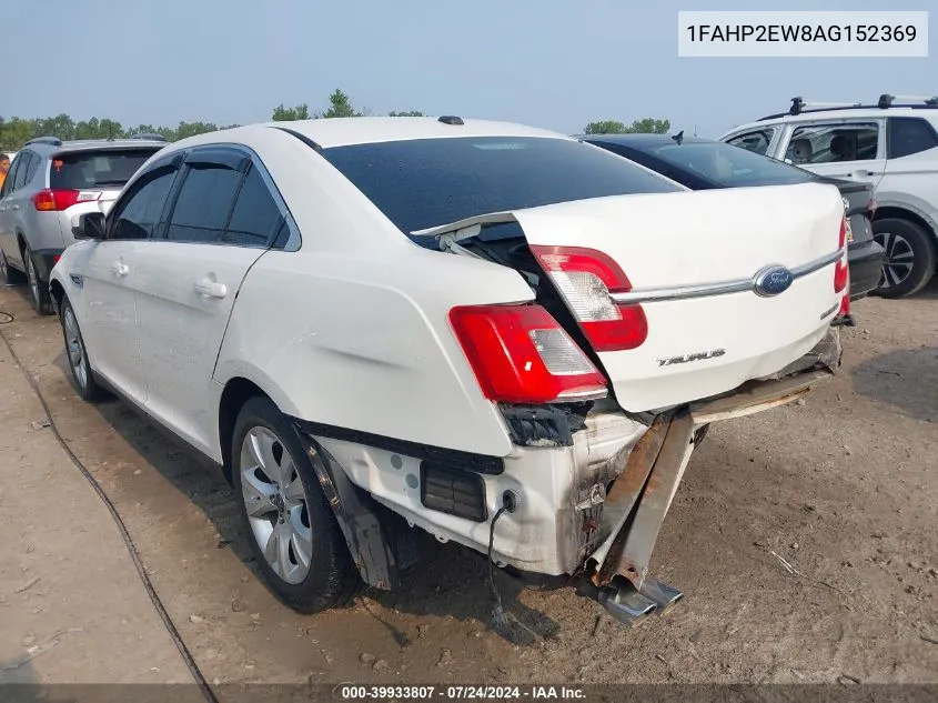 2010 Ford Taurus Sel VIN: 1FAHP2EW8AG152369 Lot: 39933807