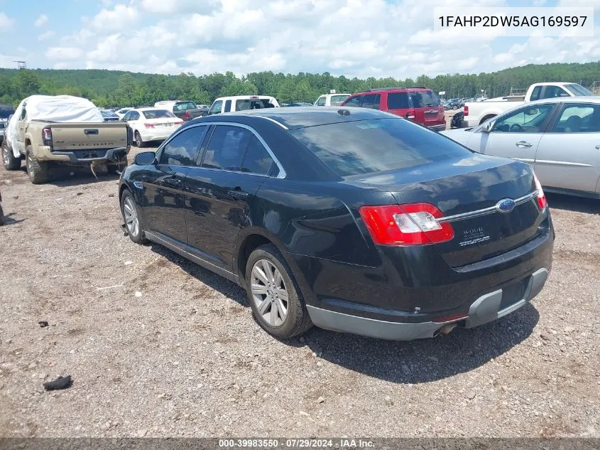 2010 Ford Taurus Se VIN: 1FAHP2DW5AG169597 Lot: 39983550