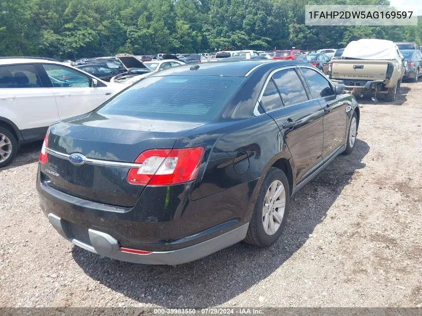 2010 Ford Taurus Se VIN: 1FAHP2DW5AG169597 Lot: 39983550