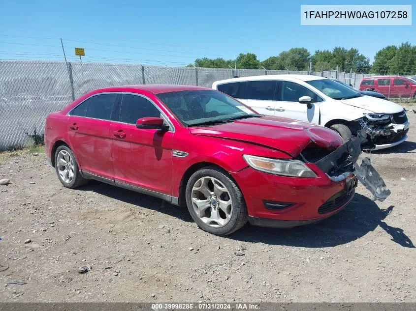 2010 Ford Taurus Sel VIN: 1FAHP2HW0AG107258 Lot: 39998285