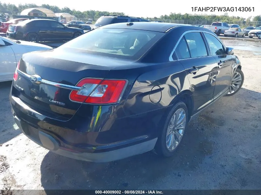 1FAHP2FW3AG143061 2010 Ford Taurus Limited