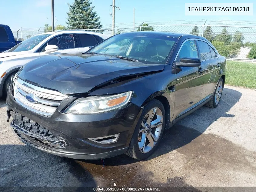 2010 Ford Taurus Sho VIN: 1FAHP2KT7AG106218 Lot: 40059269