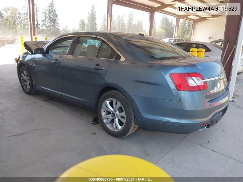 2010 Ford Taurus Sel VIN: 1FAHP2EW4AG119529 Lot: 40060795