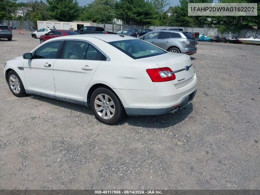 2010 Ford Taurus Se VIN: 1FAHP2DW9AG162202 Lot: 40117988