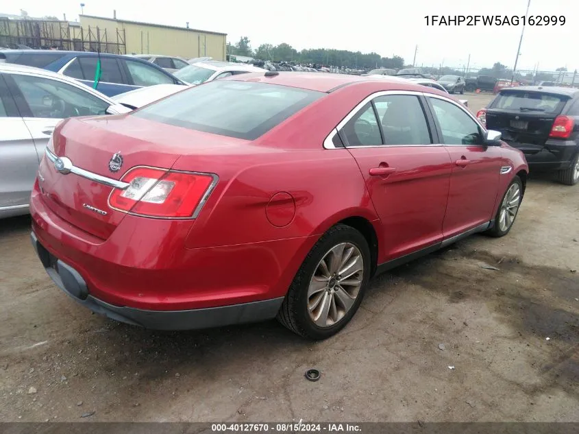 2010 Ford Taurus Limited VIN: 1FAHP2FW5AG162999 Lot: 40127670