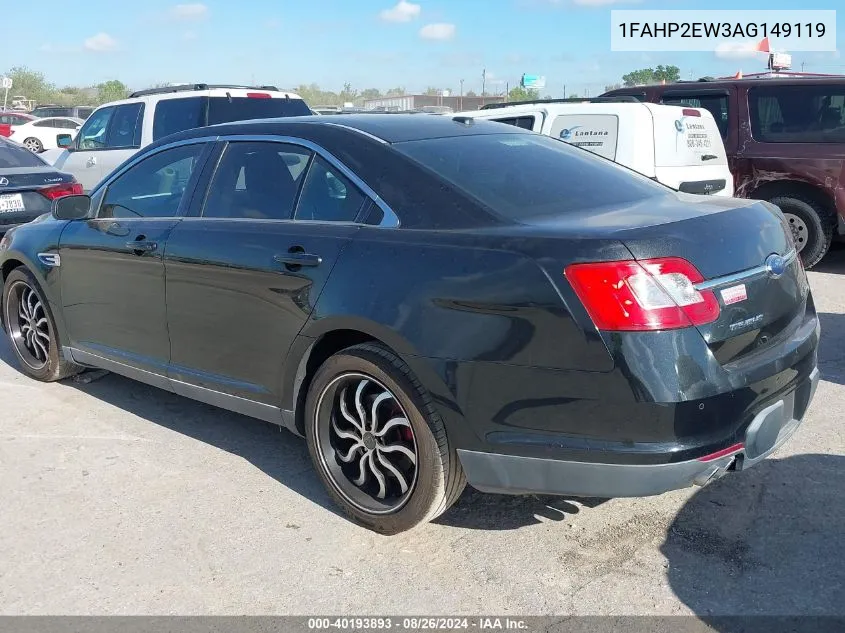 2010 Ford Taurus Sel VIN: 1FAHP2EW3AG149119 Lot: 40193893