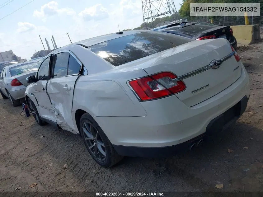 2010 Ford Taurus Limited VIN: 1FAHP2FW8AG154332 Lot: 40232531