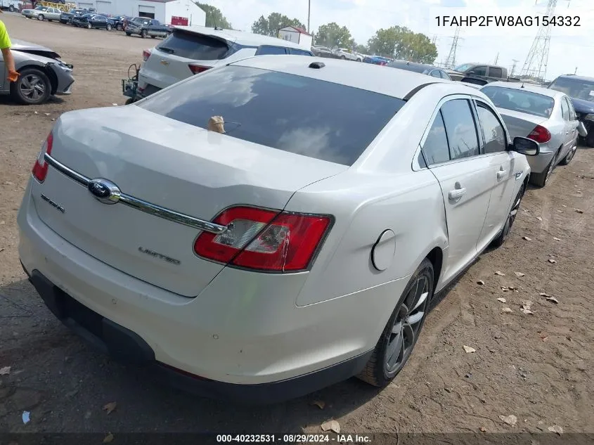 2010 Ford Taurus Limited VIN: 1FAHP2FW8AG154332 Lot: 40232531