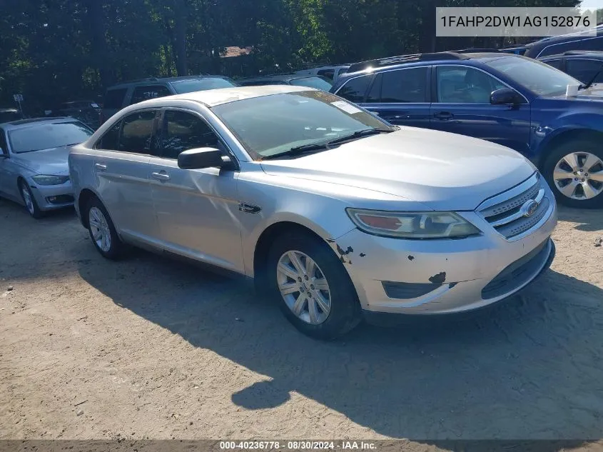 2010 Ford Taurus Se VIN: 1FAHP2DW1AG152876 Lot: 40236778