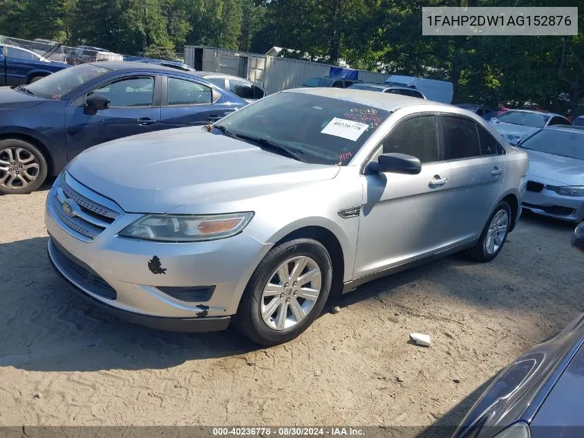 2010 Ford Taurus Se VIN: 1FAHP2DW1AG152876 Lot: 40236778