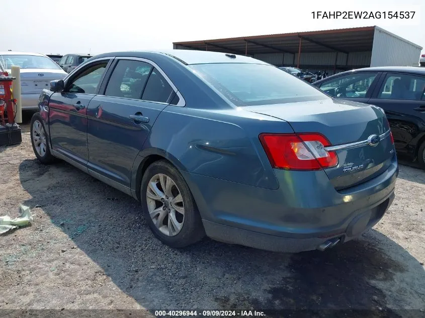 2010 Ford Taurus Sel VIN: 1FAHP2EW2AG154537 Lot: 40296944