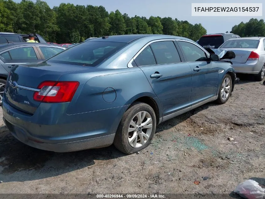 2010 Ford Taurus Sel VIN: 1FAHP2EW2AG154537 Lot: 40296944