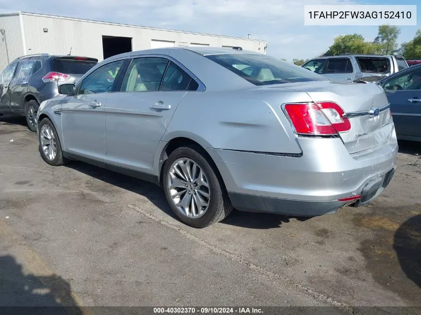 1FAHP2FW3AG152410 2010 Ford Taurus Limited