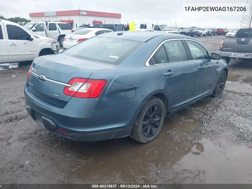 2010 Ford Taurus Sel VIN: 1FAHP2EW0AG167206 Lot: 40315637