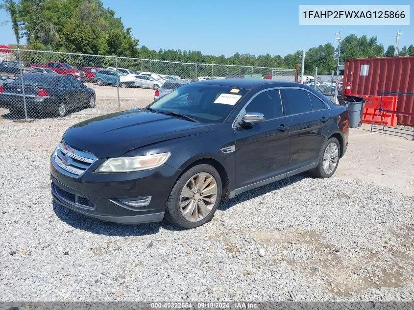 2010 Ford Taurus Limited VIN: 1FAHP2FWXAG125866 Lot: 40322554