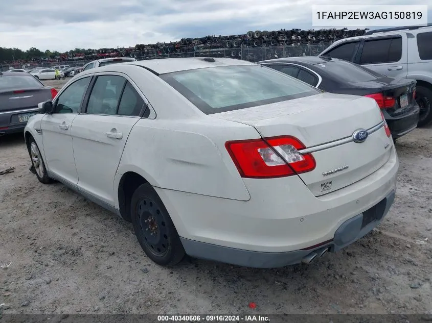 2010 Ford Taurus Sel VIN: 1FAHP2EW3AG150819 Lot: 40340606