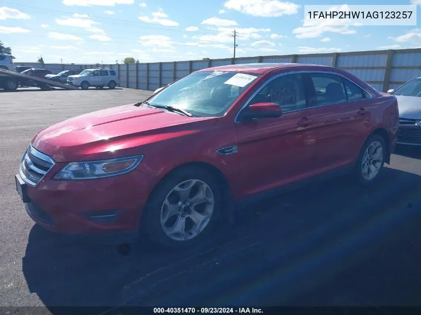 2010 Ford Taurus Sel VIN: 1FAHP2HW1AG123257 Lot: 40351470