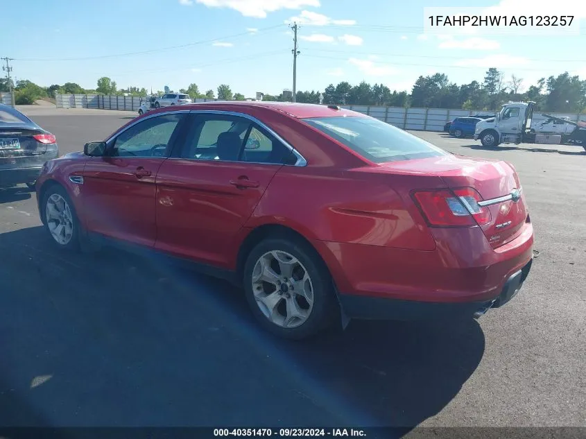 2010 Ford Taurus Sel VIN: 1FAHP2HW1AG123257 Lot: 40351470