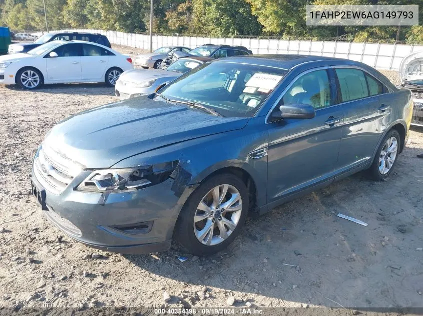 2010 Ford Taurus Sel VIN: 1FAHP2EW6AG149793 Lot: 40354398