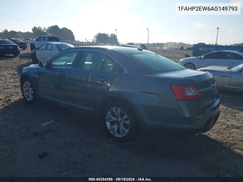 2010 Ford Taurus Sel VIN: 1FAHP2EW6AG149793 Lot: 40354398