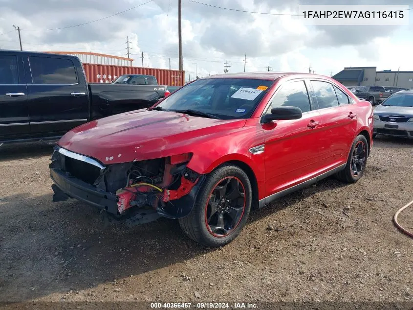 2010 Ford Taurus Sel VIN: 1FAHP2EW7AG116415 Lot: 40366467