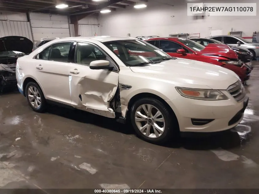 1FAHP2EW7AG110078 2010 Ford Taurus Sel