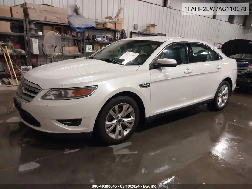 2010 Ford Taurus Sel VIN: 1FAHP2EW7AG110078 Lot: 40380645