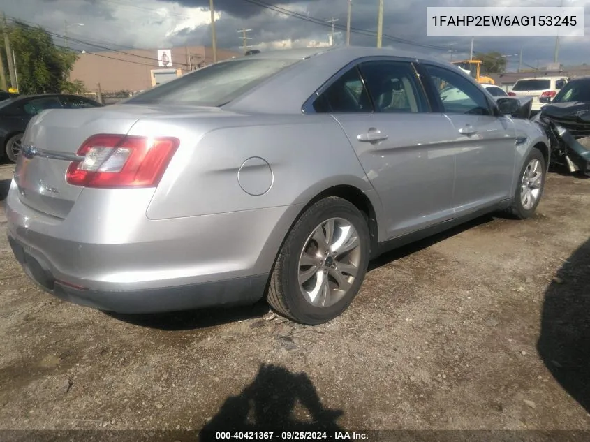 2010 Ford Taurus Sel VIN: 1FAHP2EW6AG153245 Lot: 40421367