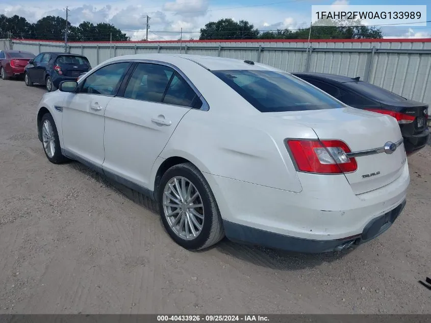 2010 Ford Taurus Limited VIN: 1FAHP2FW0AG133989 Lot: 40433926