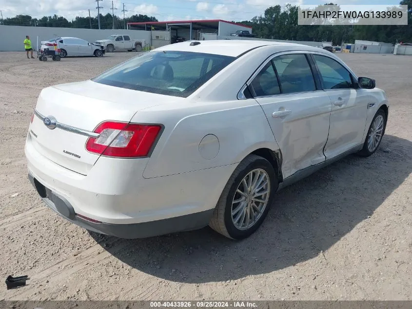 1FAHP2FW0AG133989 2010 Ford Taurus Limited