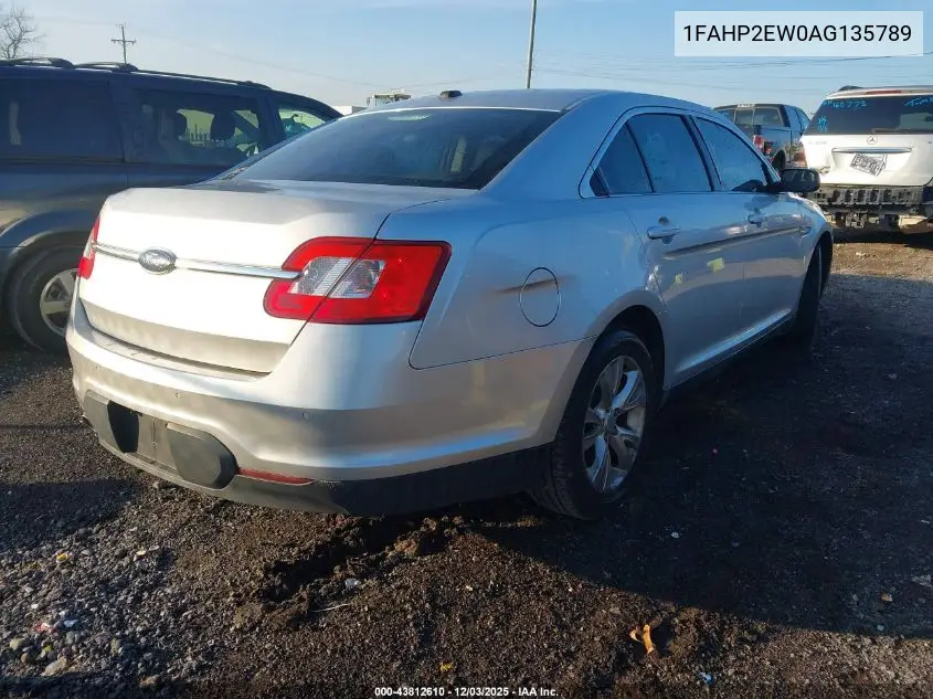 1FAHP2EW0AG135789 2010 Ford Taurus Sel