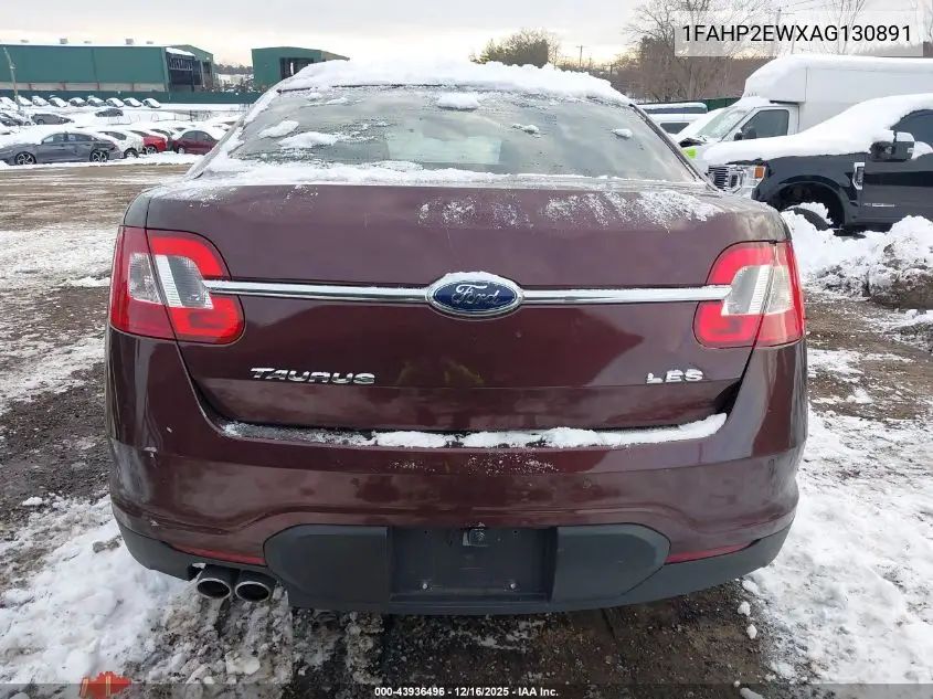 1FAHP2EWXAG130891 2010 Ford Taurus Sel