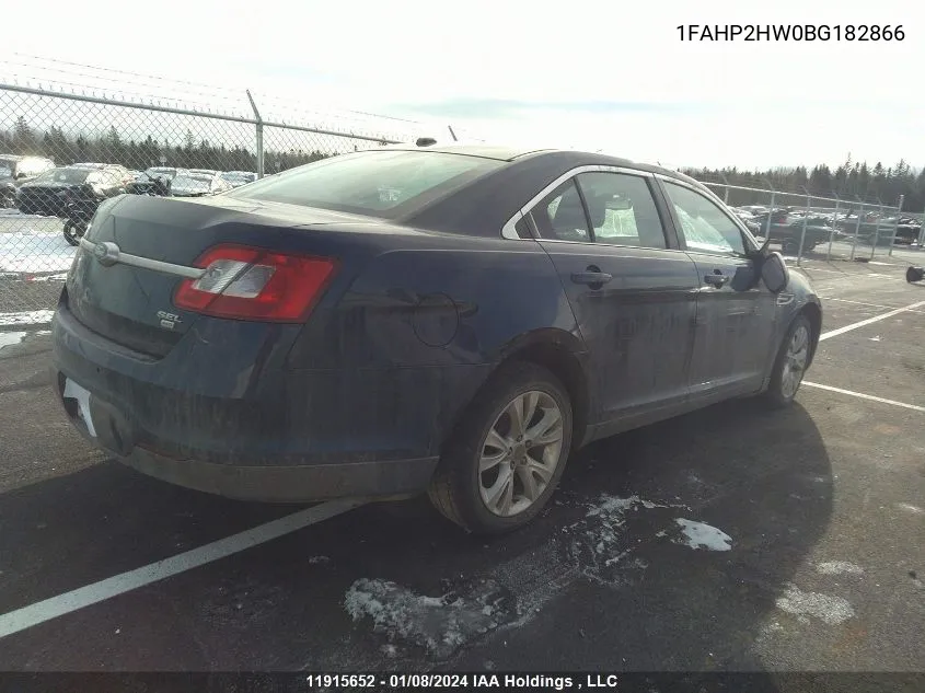 1FAHP2HW0BG182866 2011 Ford Taurus Sel