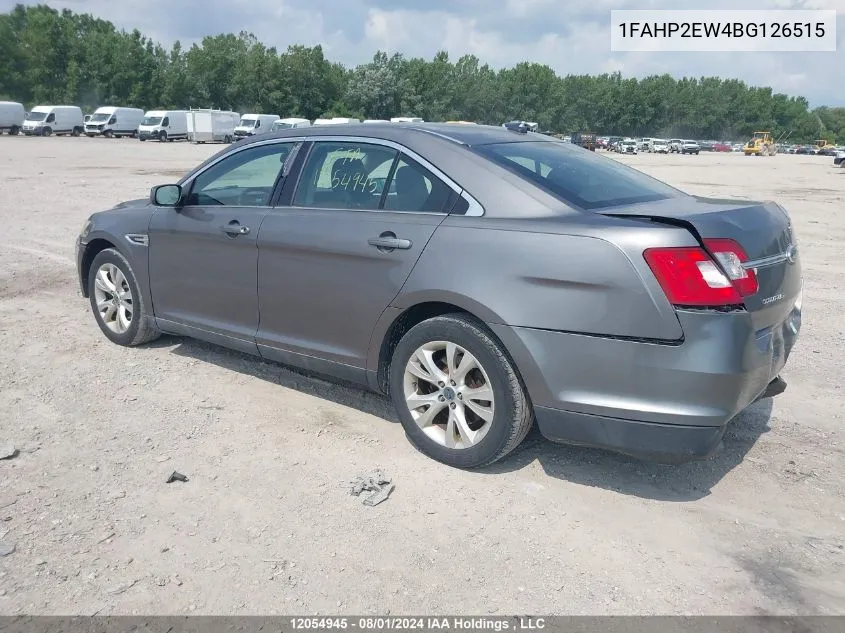 2011 Ford Taurus Sel VIN: 1FAHP2EW4BG126515 Lot: 12054945