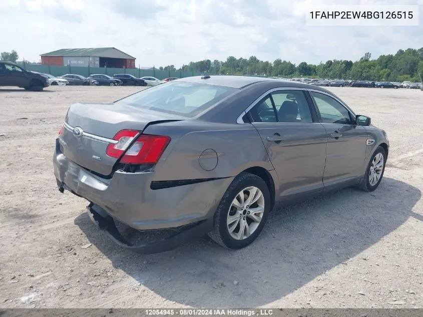 2011 Ford Taurus Sel VIN: 1FAHP2EW4BG126515 Lot: 12054945