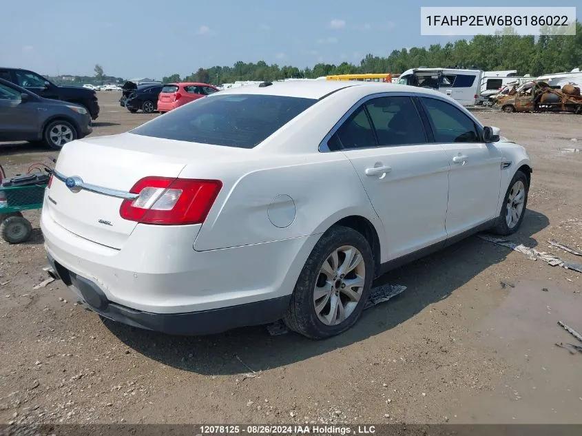 2011 Ford Taurus Sel VIN: 1FAHP2EW6BG186022 Lot: 12078125