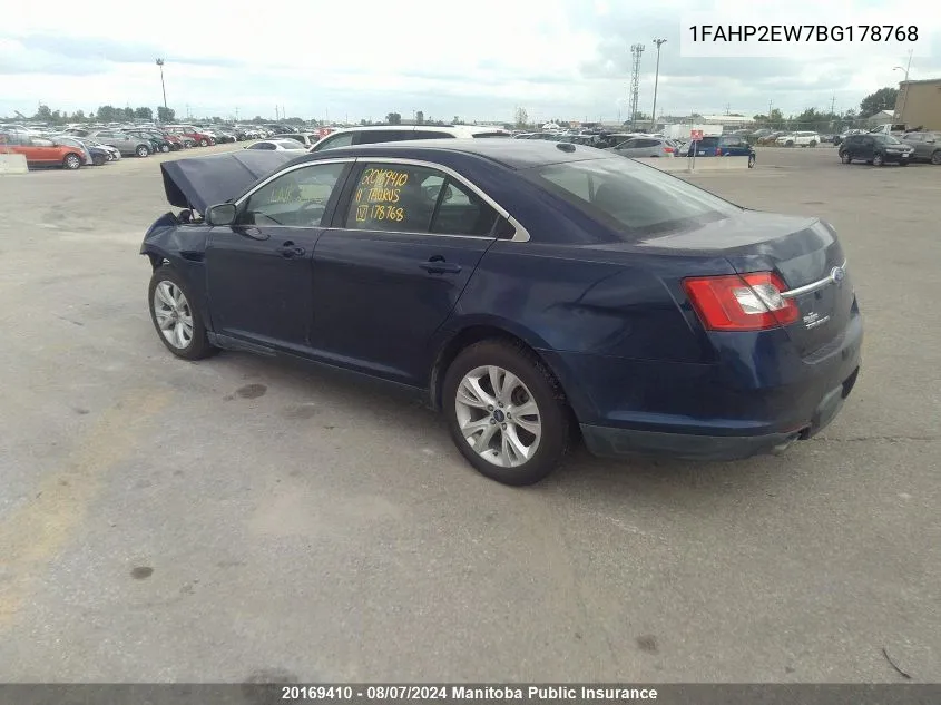 1FAHP2EW7BG178768 2011 Ford Taurus Sel