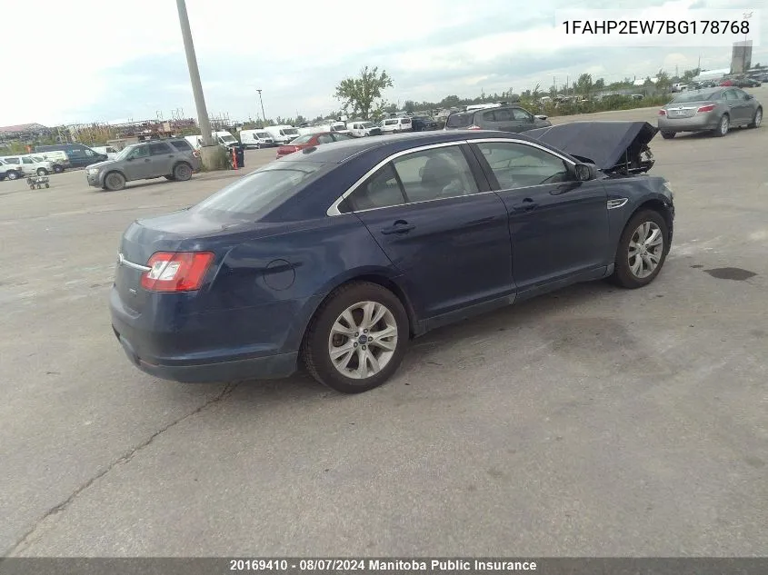 1FAHP2EW7BG178768 2011 Ford Taurus Sel