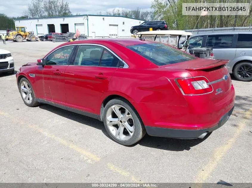 2011 Ford Taurus Sho VIN: 1FAHP2KTXBG126545 Lot: 39324299