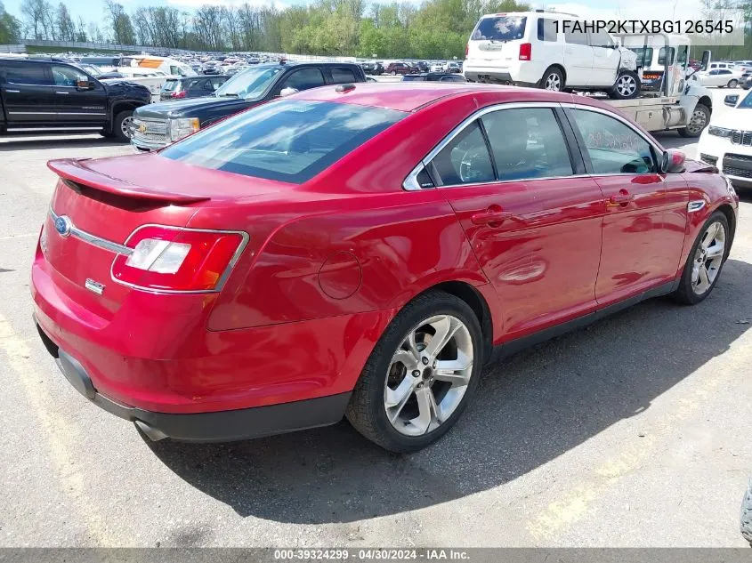 2011 Ford Taurus Sho VIN: 1FAHP2KTXBG126545 Lot: 39324299